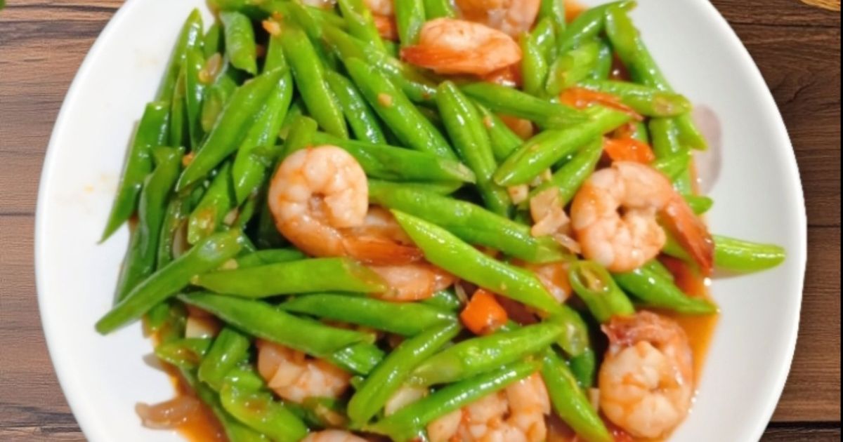 Tumis buncis udang