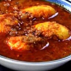A picture of Bengali chana dal egg curry recipe.