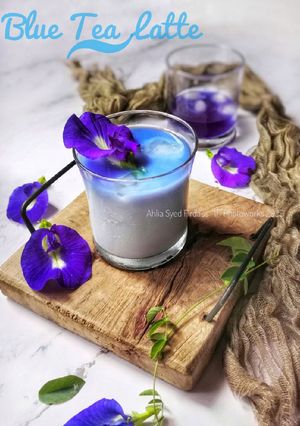 Gambar Blue tea latte
