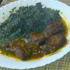 A picture of Chicken stew with managu.