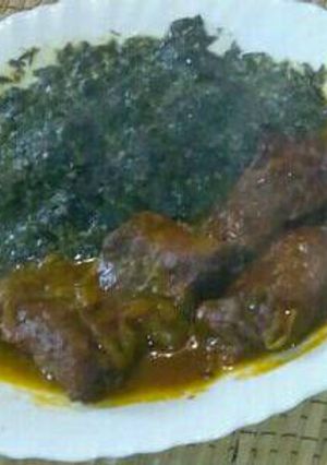 A picture of Chicken stew with managu.