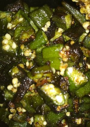A picture of Lady's finger stir fry.