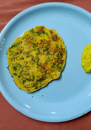 A picture of Fenugreek Chilla.