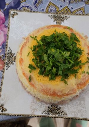 O poză a rețetei Salata Mimoza.