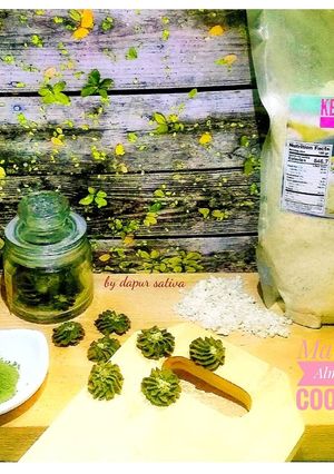 Foto resep Matcha Almond Cookies#Ketopad_CP_AnekaKueKering