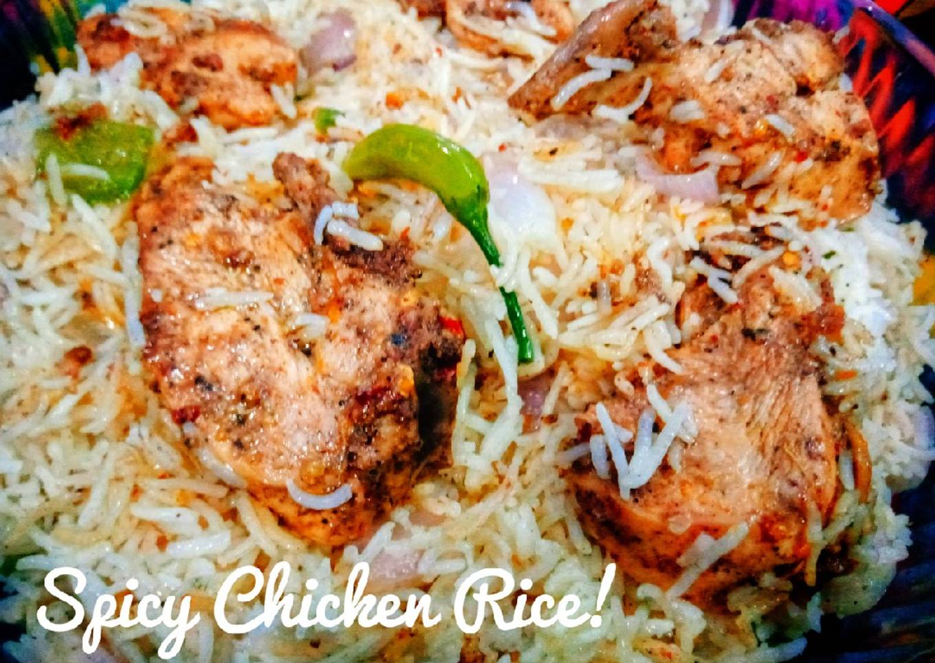 Spicy Chilli Chicken With Arabian rice!