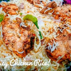 Spicy Chilli Chicken With Arabian rice! A picture of Spicy Chilli Chicken With Arabian rice!.
