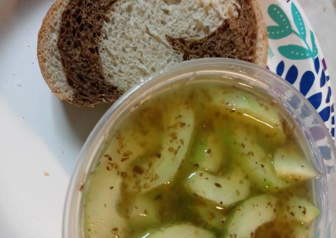 Step-by-Step Guide to Prepare Jamie Oliver Vinegar, Bread, and Cucumbers