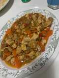 Pollo con almendras (mi primera vez)
