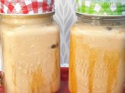 Una foto de milkshake dulce de leche