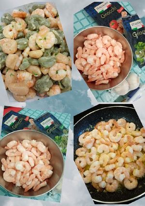 O poză a rețetei Creveți cu gnocchi.