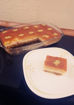صورة لوصفة البسبوسة بالقشطة