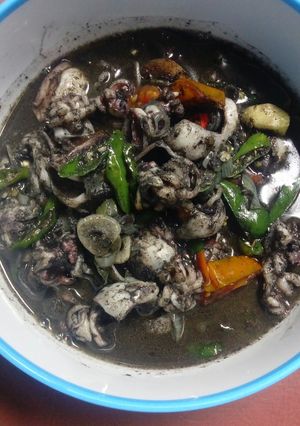 Foto resep Cumi masak hitam pedas