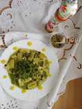 Calamarata di asparagi e gocce di zucca