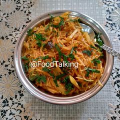 Vermicelli And Almonds Twist With Mango Pickle A picture of Vermicelli And Almonds Twist With Mango Pickle.