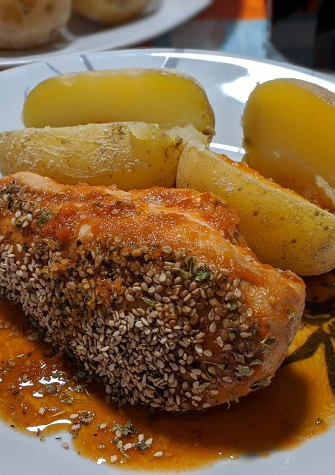 Una foto de Pollo marinado a mi manera