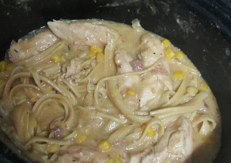 Recipe of Speedy Crockpot chicken and noodles