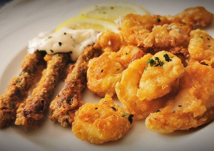 Calamares  y Espárragos a la romana estilo Montserrat Fontanè