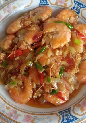 Foto resep Udang mentega saus tiram