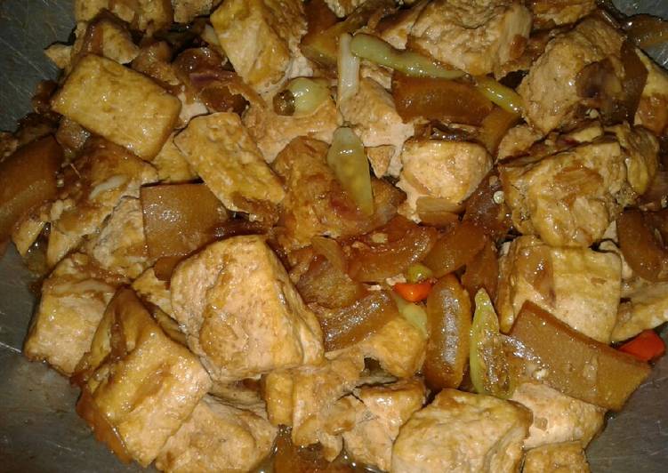 Resep Oseng Kikil Tahu, Enak Banget