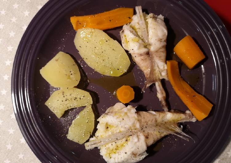 Colitas de rape de vilanova 10 minutos al vapor