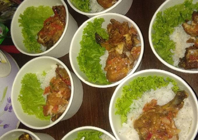 Resep Rice Bowl Ayam Geprek Oleh Dapoornyadedeh Cookpad