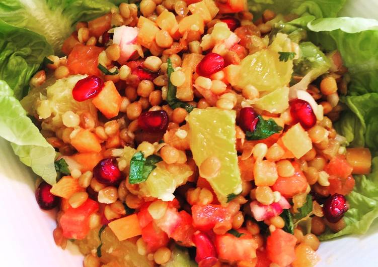 Ensalada crujiente de lentejas