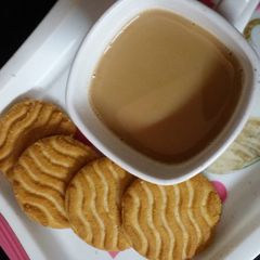 A picture of Basil  leaves masala tea.