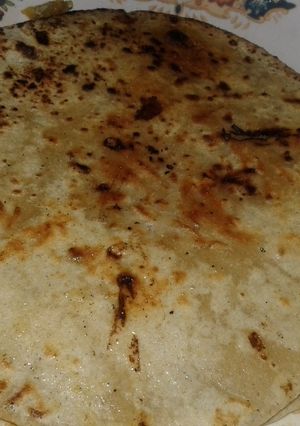 A picture of Left over roti sandwich.