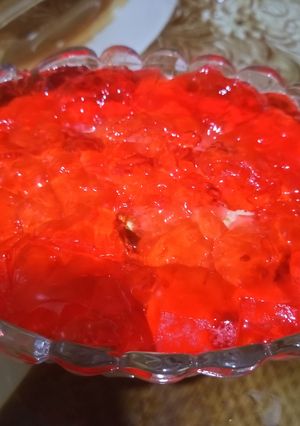 A picture of Jelly cake custard.