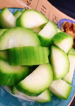 Hình của món Bí xanh luộc.