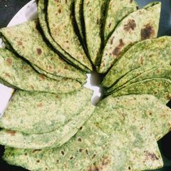 A picture of Palak paratha.