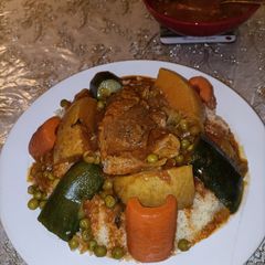 A picture of Moroccan couscous.