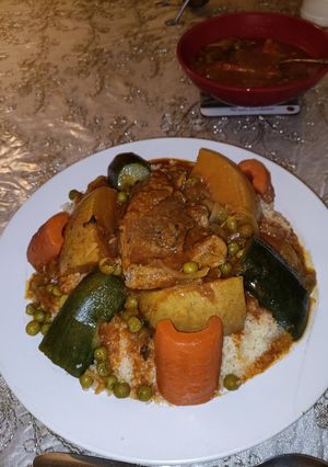 A picture of Moroccan couscous.