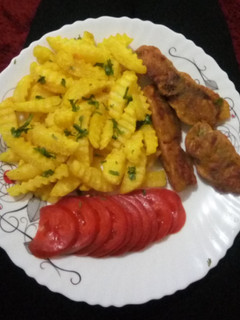 A picture of Homemade fries/chips #4weekschallenge.