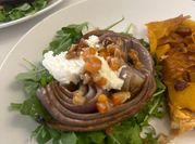 A picture of walnuts goat cheese salad