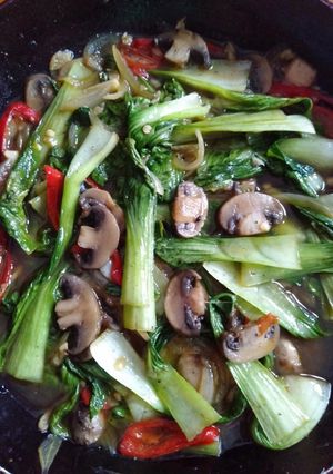 Foto resep Tumis pokcoy jamur