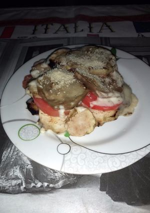 Una foto de Musaka vegetariana - Torrecita de berenjenas