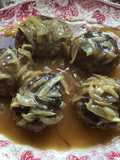 Salisbury steak (con salsa de cebolla caramelizada)