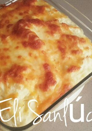 Una foto de Puré de patatas al estilo americano gratinado