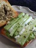 Avocado Cucumber Sandwich