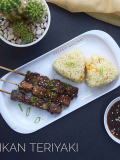 Foto resep Sate Ikan Teriyaki dan Butter Rice
