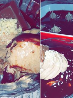 صورة لوصفة كيكة شوكولاته(تحلية رهيبة) بدون فرن ⁦❤️⁩💋