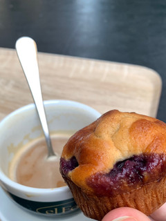 Una foto de Muffins o magdalenas de arándanos saludables sin azúcar