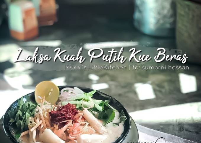 Laksa Kuah Putih Kue Beras (gabungan selera Malaysia-Korea)