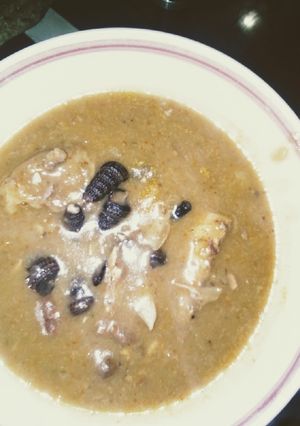 A picture of Yam soup.