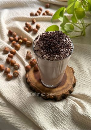عکسی از دستور میلک شیک نوتلا و فندق🌰
