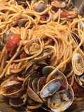 Spaghettoni alle vongole risottati