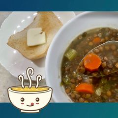 A picture of Mom’s Lentil Soup.