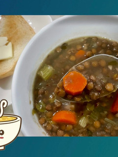 A picture of Mom’s Lentil Soup.